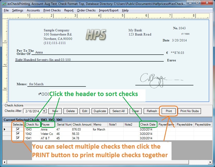 Free Online Check Printing Software